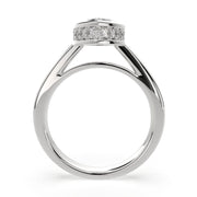 Xenia Marquise Cut Halo Pave Solitaire Engagement Ring Setting - Nivetta
